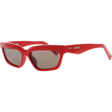 Jacquemus Unisex Sunglasses - Red/Silver Full Rim Rectangular Shape Frame | JAC62C4SUN ,