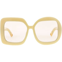 Jacquemus Unisex Sunglasses - Black/Gold Plastic Full Rim Oversized Frame | JAC10C3SUN ,