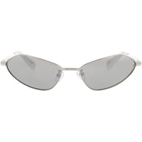 Jacquemus Unisex Sunglasses - Silver Metal Full Rim Cat Eye Shape Frame | JAC68C3SUN ,
