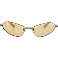 Jacquemus Unisex Sunglasses - Matte Gold/Tan Full Rim Cat Eye Shape Frame | JAC68C4SUN ,