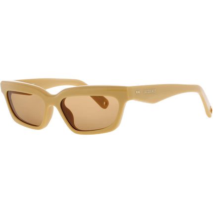 Jacquemus Unisex Sunglasses - Yellow Acetate Full Rim Rectangular Frame | JAC62C2SUN ,