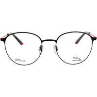 Jaguar Men's Eyeglasses - Black Metal Full Rim Round Clear Lens Frame | JG33623 6100 ,
