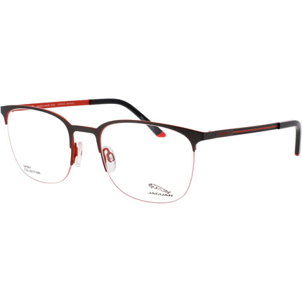 Jaguar Men's Eyeglasses - Matte Grey Metal Half Rim Oval Shape Frame | JG33624 4200 ,
