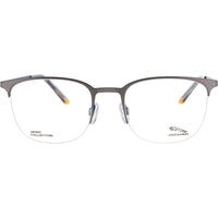 Jaguar Men's Eyeglasses - Grey Metal Half Rim Oval Clear Lens Frame | JG33624 6500 ,