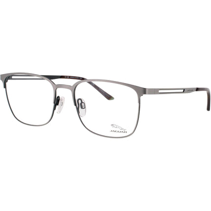 Jaguar Men's Eyeglasses - Grey Metal Full Rim Rectangular Shape Frame | JG33627 6500 ,