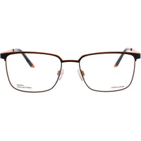 Jaguar Men's Eyeglasses - Black/Orange Metal Full Rim Rectangular Frame | JG33638 3100 ,