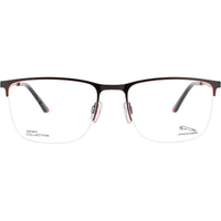 Jaguar Men's Eyeglasses - Matte Grey Metal Half Rim Rectangular Frame | JG33617 4200 ,