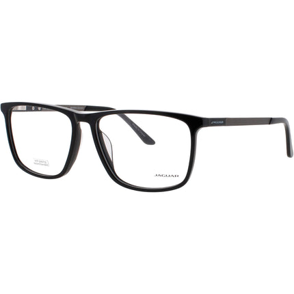Jaguar Men's Eyeglasses - Matte Black Acetate Full Rim Rectangular | JG31030 8840 ,