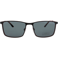 Jaguar Men's Sunglasses - Black Metal Full Rim Square Grey Lens Frame | JG37509 6100 ,