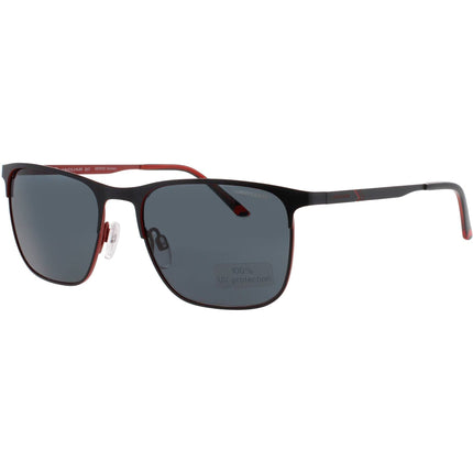 Jaguar Men's Sunglasses - Black Metal Full Rim Square Grey Lens Frame | JG37510 6100 ,