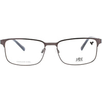 Joe Men's Eyeglasses - Silver Metal Full Rim Rectangular Clear Lens Frame | JOE4082 47 ,