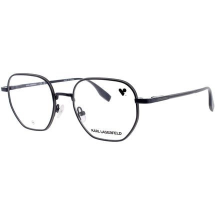 Karl Lagerfeld Unisex Eyeglasses - Shiny Blue Full Rim Geometric Frame | KL351 400 ,