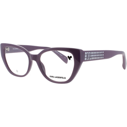 Karl Lagerfeld Women's Eyeglasses - Purple Plastic Full Rim Cat Eye Frame | KL6151 516 ,