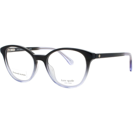 Kate Spade Women's Eyeglasses - Black/Blue Acetate Full Rim Cat Eye Frame | AGGIE D51 ,