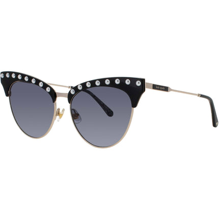 Kate Spade Women's Sunglasses - Black/Pearl Full Rim Cat Eye Frame | ALVI/G/S 807 ,