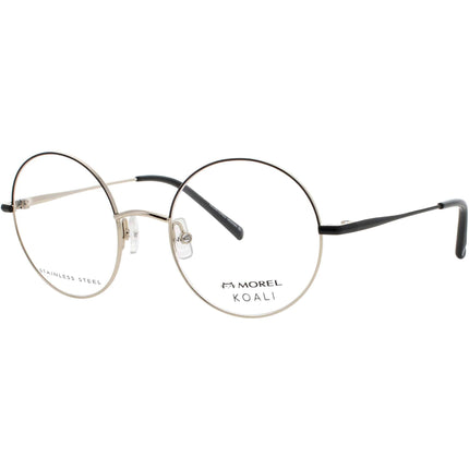 Koali-Morel Women's Eyeglasses - Black/Gold Metal Full Rim Round Frame | 20095K ND10 ,