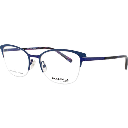 Koali-Morel Women's Eyeglasses - Dark Blue Metal Half Rim Cat Eye Frame | 20034K BP18 ,