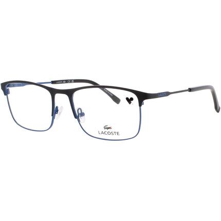 Lacoste Men's Eyeglasses - Square Matte Black/Blue Metal Full Rim Frame | L2252 001 ,