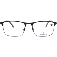 Lacoste Men's Eyeglasses - Square Matte Black/Blue Metal Full Rim Frame | L2252 001 ,