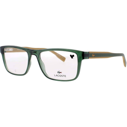 Lacoste Men's Eyeglasses - Transparent Green Plastic Full Rim Frame | L2973 301 ,