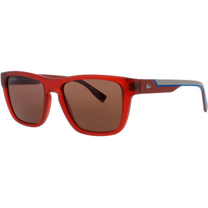 Lacoste Men's Sunglasses - Square Matte Red Plastic Full Rim Frame | L6058S 615 ,