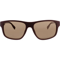 Lacoste Men's Sunglasses - Square Matte Burgundy Plastic Full Rim Frame | L6057S 601 ,