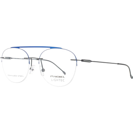 Lightec-Morel Men's Eyeglasses - Aviator Blue Metal Half Rim Frame | 30219L GB08 ,