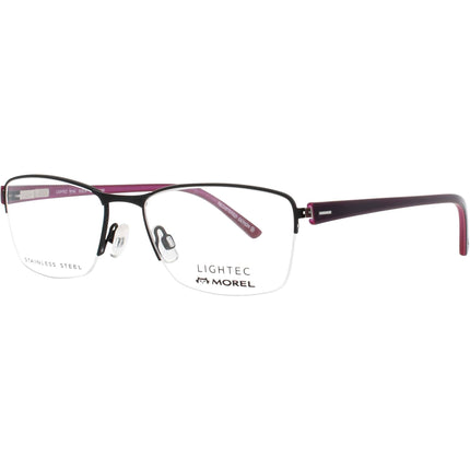 Lightec-Morel Men's Eyeglasses - Black/Purple Stainless Steel Frame | 7674L NP060 ,