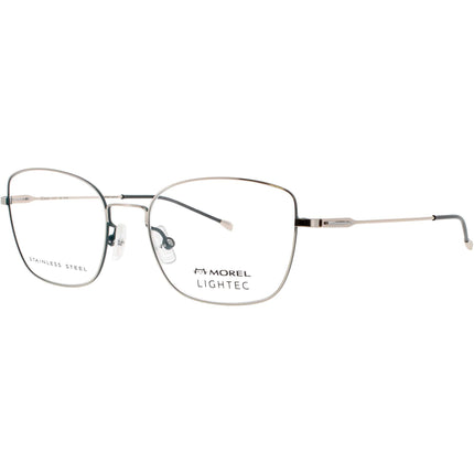 Lightec-Morel Men's Eyeglasses - Butterfly Silver/Teal Full Rim Frame | 30203L DV04 ,