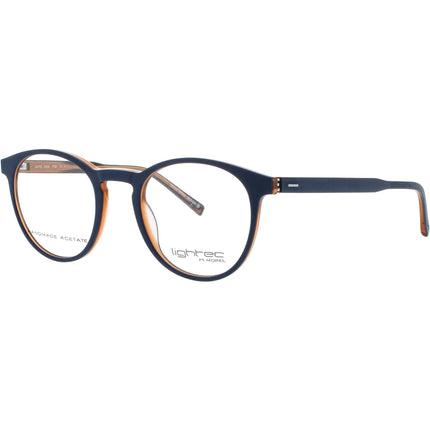 Lightec-Morel Men's Eyeglasses - Round Blue Acetate Full Rim Frame | 30004L BT42 ,