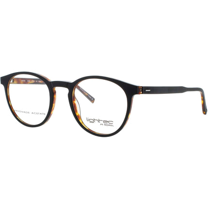 Lightec-Morel Men's Eyeglasses - Round Black/Tortoise Acetate Frame | 30004L NT40 ,