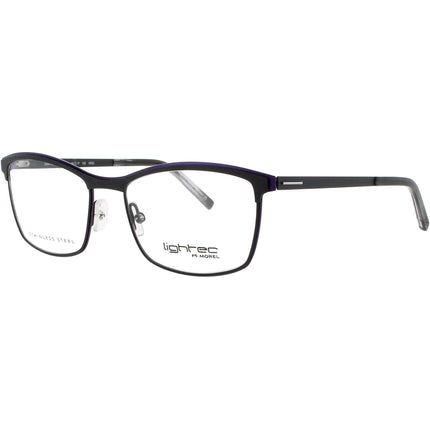 Lightec-Morel Men's Eyeglasses - Black/Purple Stainless Steel Frame | 30022L NP23 ,