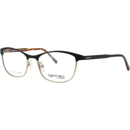 Lightec-Morel Men's Eyeglasses - Cat Eye Black Stainless Steel Frame | 30044L NG01 ,