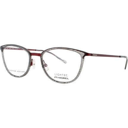 Lightec-Morel Men's Eyeglasses - Black/Brown Acetate Full Rim Frame | 30057L NR10 ,