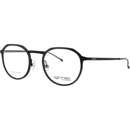Lightec-Morel Men's Eyeglasses - Round Black Aluminium Full Rim Frame | 30066L NN01 ,