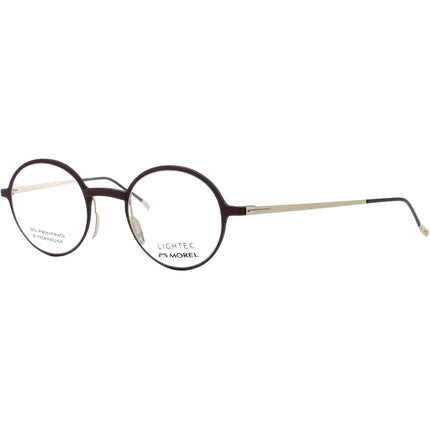 Lightec-Morel Men's Eyeglasses - Round Brown/Gold Beta Titanium Frame | 30077L MD24 ,