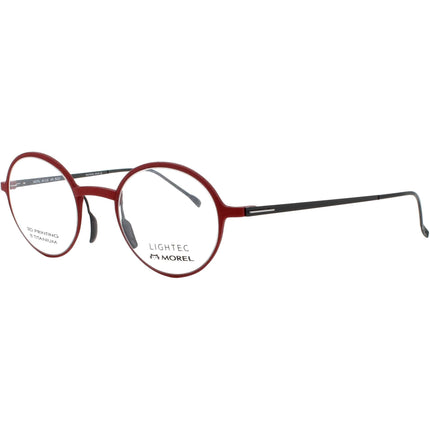 Lightec-Morel Men's Eyeglasses - Round Red/Black Beta Titanium Frame | 30077L RG23 ,