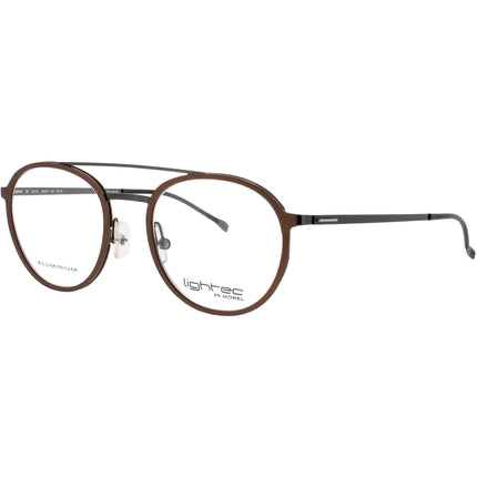 Lightec-Morel Men's Eyeglasses - Navigator Brown/Grey Aluminium Frame | 30067L MG06 ,