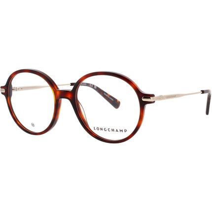 Longchamp Women's Eyeglasses - Round Dark Havana Acetate Full Rim Frame | LO2736 242 ,