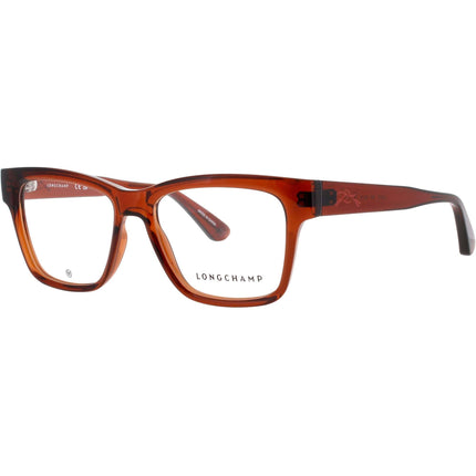 Longchamp Women's Eyeglasses - Transparent Rust Plastic Full Rim Frame | LO2737 830 ,