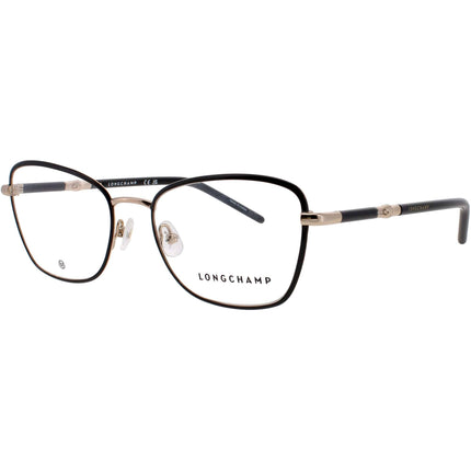 Longchamp Women's Eyeglasses - Gold/Black Metal Full Rim Frame | LO2155 728 ,
