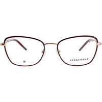Longchamp Women's Eyeglasses - Butterfly Rose Gold/Burgundy Metal Frame | LO2155 772 ,
