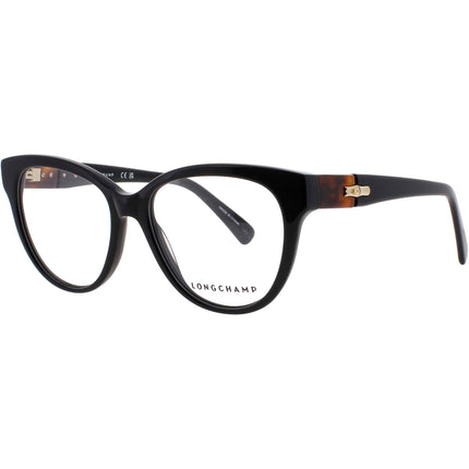 Longchamp Women's Eyeglasses - Cat Eye Black Acetate Full Rim Frame | LO2698 001 ,