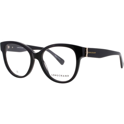 Longchamp Women's Eyeglasses - Cat Eye Black Acetate Full Rim Frame | LO2714 001 ,
