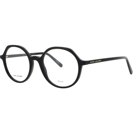 Marc Jacobs Women's Eyeglasses - Round Black Acetate Full Rim Frame | MARC 710 807 ,