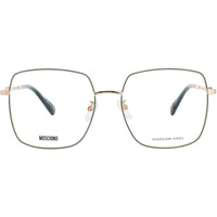 Moschino Women's Eyeglasses - Gold/Green Plastic Full Rim Frame | MOS615/G PEF ,