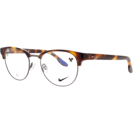Nike Unisex Eyeglasses - Soft Tortoise/Gunmetal Acetate Full Rim Frame | 8402 240 ,