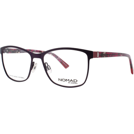 Nomad-Morel Women's Eyeglasses - Purple Stainless Steel Full Rim Frame | 3048N PP070 ,