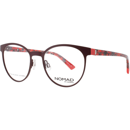 Nomad-Morel Women's Eyeglasses - Brown Stainless Steel Full Rim Frame | 3045N RR062 ,