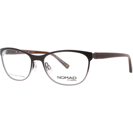 Nomad-Morel Women's Eyeglasses - Cat Eye Brown Stainless Steel Frame | 2759N MM081 ,